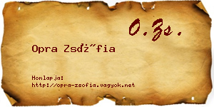 Opra Zsófia névjegykártya