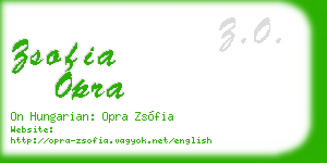 zsofia opra business card