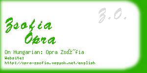 zsofia opra business card